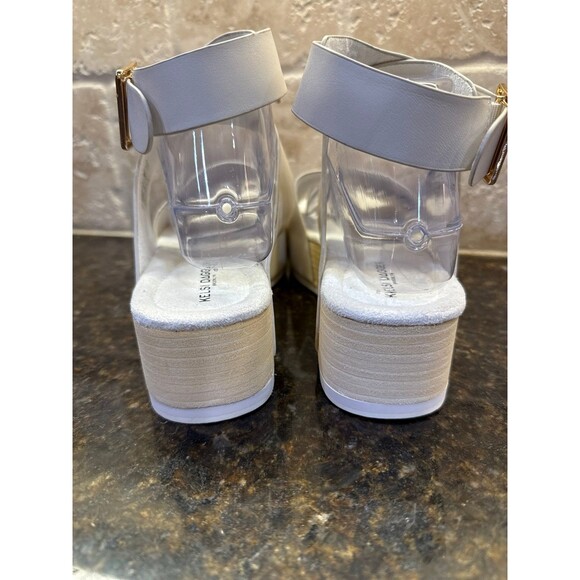 Kelsi Dagger Dunes Leather Platform Sandal Salt Gold Hardware Size 8 1/2 NEW - Picture 6 of 10